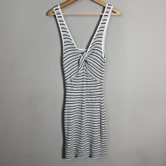 Abercrombie & Fitch Striped Knit Bodycon Mini Dress Women Large Reversible NWOT - Picture 8 of 13